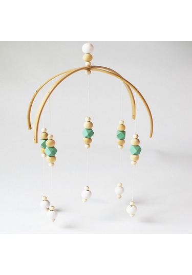 Suntek Çocuklar Beşik Mobil Çan Ahşap Rüzgar Chime Yeşil