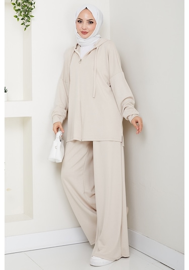 Kapüşonlu Oysho İkili Takım 1609 - Taş Taş