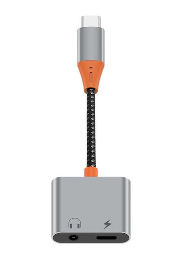 Lt10 Type-c To 3.5mm Aux Çevirici Ses Adaptörü Gri