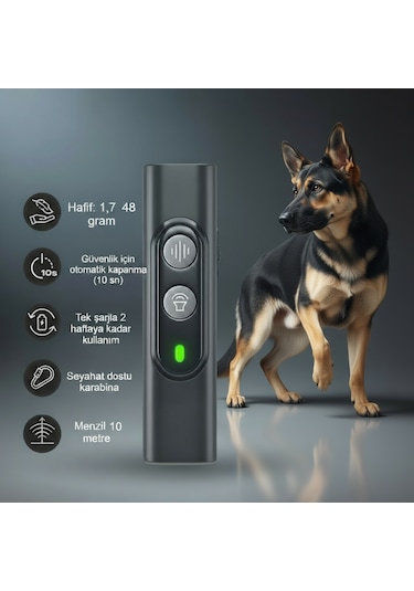 Ultrasonik Köpek Kovucu Usb Şarjlı Güvenli Ve Etkili Çözümle İstenmeyen Havlamalara Son