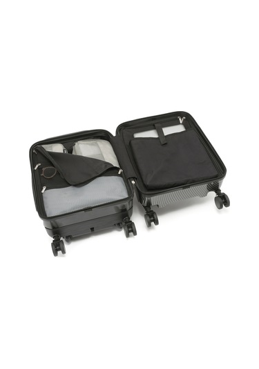 Göz Desenli Çocuk Valizi Binilebilir, Düşme Engelleyici Gri