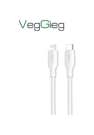 Veggieg 27w Type-c To Lightning İphone İpad Uyumlu Pd Hızlı Şarj Ve Data Kablosu 1.2 Metre