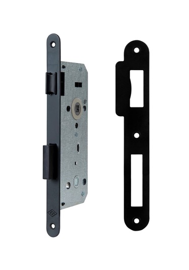 Aragon Siyah Rozetli Kapı Kolu Wc / 40mm Sessiz Wc Kapı Kilidi