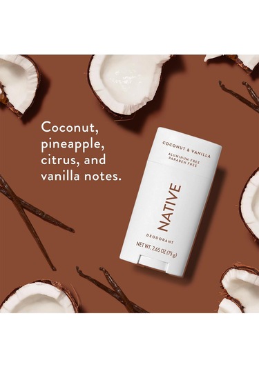 Native Coconut & Vanilla Alüminyumsuz Stick Deodorant 75gr