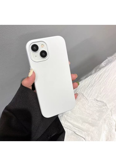 Üç Parçalı Silikon İphone 16 Telefon Kılıfı Seti Mavi, Pembe, Beyaz Diğer