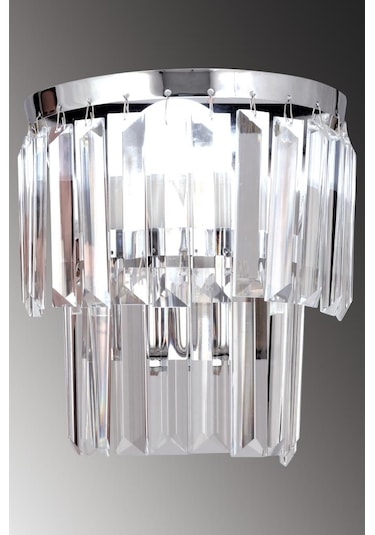 İstanbul Avize Tokyo Tekli Gümüş Aplik Gümüş