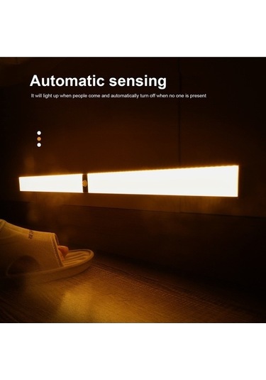 Opulentliving Geeroyoo Hareket Sensörlü Dolap Işığı - 3 Renkli, Şarj Edilebilir, 200-800mm, Beyaz Beyaz