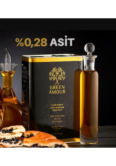 Green Amour Soğuk Sıkım Natürel Sızma Zeytinyağı 3 L