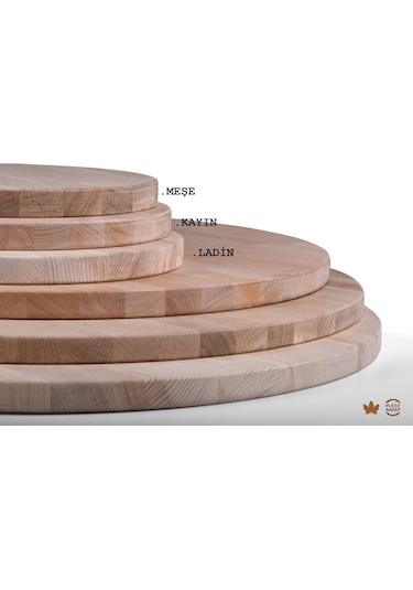 Yuvarlak Ahşap Plaka Masa Ve Sehpa Tablası