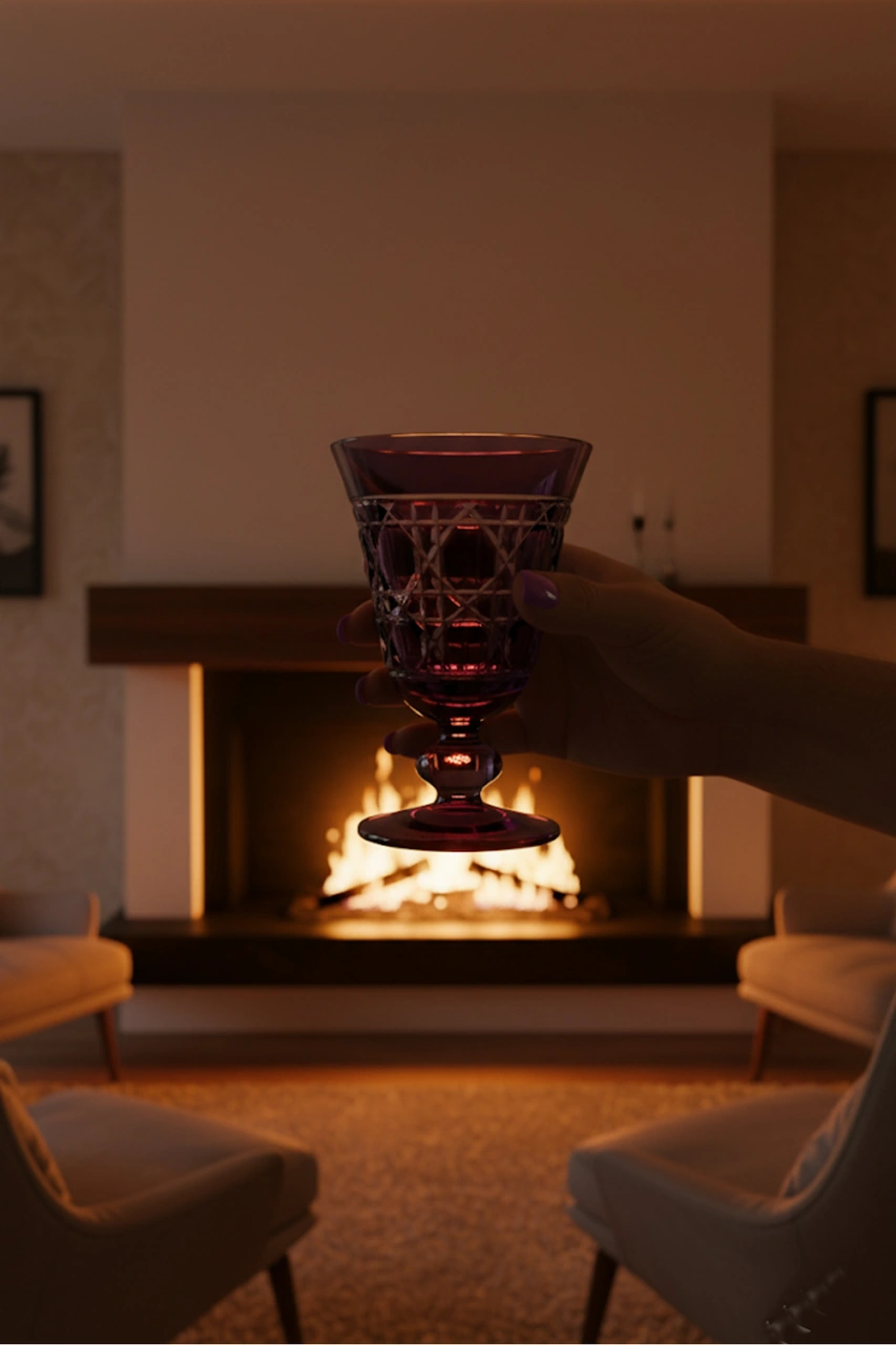 Gloria El Kesmesi Kadeh Bardak 200ml Mor