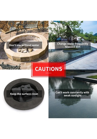 Mufunye Garten İçin Tıkanıklık Önleyici Güneş Enerjili Fontain Pompa, Akış Kontrollü, 65cm Maksimum Sprinkler Yüksekliği