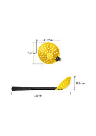 Xiyyadms Sarı Abs+eva Kış Balıkçılığı Buz Kazma Kaşığı - Düz Saplı, 360x107mm, 48g
