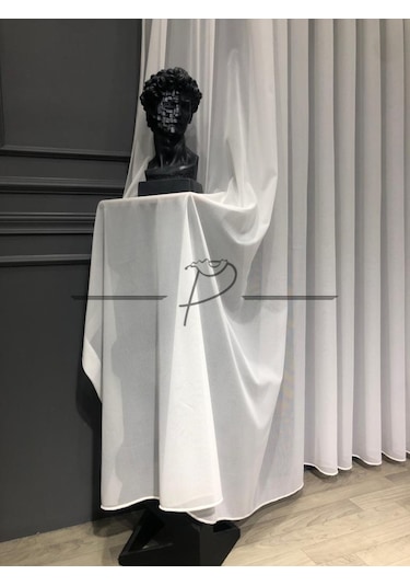 Tül Perde Brillant Marka  Lüx Yeni Nesil Grek Etek Kurşun Sarım Ekru