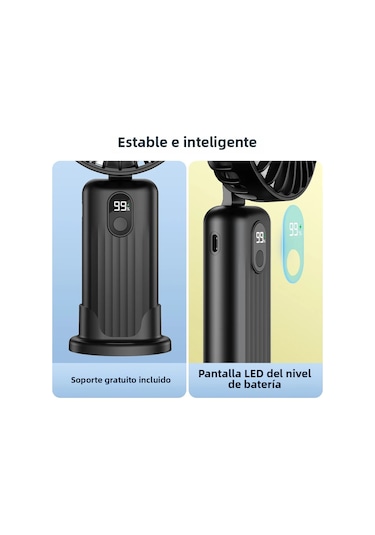 Taşınabilir Fan 5000mah Mini Usb Küçük Masa Fanı Pembe 5000mah,