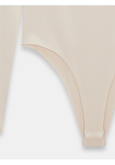 Dilvin 32549 Kayık Yaka Bodysuit-taş Taş