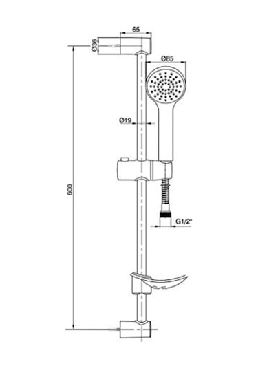 Eca Spil Sürgülü Duş Takımı 102146023 Krom