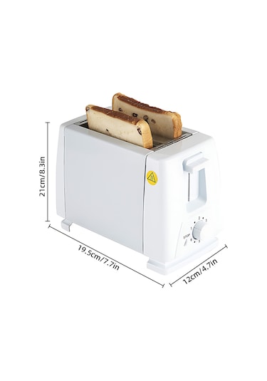 Reedark Kompakt 2 Dilimli Tost Makinesi - 6 Ayar, Çıkarılabilir Kırıntı Tepsili, 750w Hızlı Isıtma 112 Karakter Beyaz