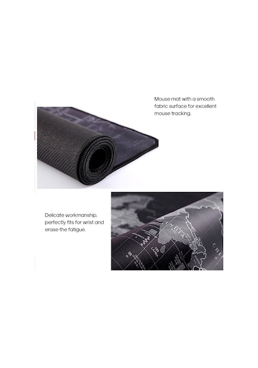 90 40cm Mouse Pad Masa Mat Pc Dizüstü İçin Ekstra Büyük Yumuşak,siyah