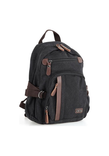 Ççs 51810 Kanvas Kumaş Sırt Çantası Siyah