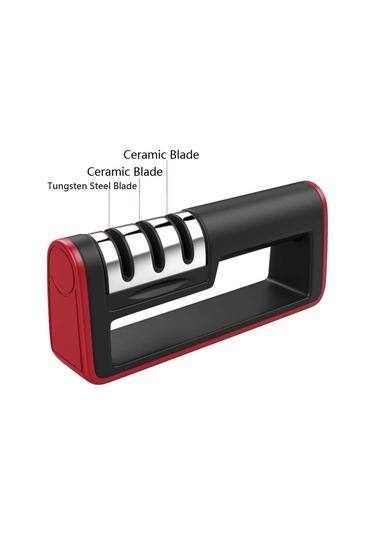 Sones Üç Aşamalı Mutfak Bileyici Çok Fonksiyonlu Mutfak Bıçağı Bileme Taşı