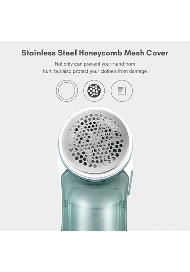 Tenfowee Yeşil Renkli Şarj Edilebilir Kumaş Tüy Toplayıcı, 500mah Pil, 3w Güç, 5v Voltaj, Usb Şarj Kablolu Yeşil