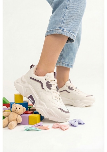 Dark Seer Kids Ds K 2110 Sneaker 2025 Kız Çocuk Bej-mor