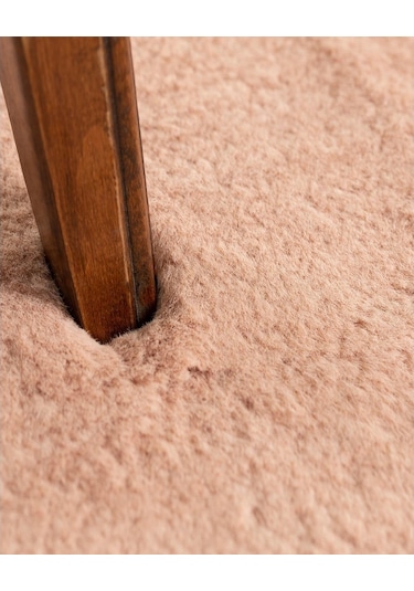 Jassrug Fuzzy Kürk Halı 80 x 150 Pudra