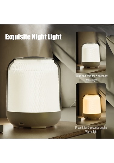 Dancemonkey 3 Nozullu 4 Sis Modlu Sessiz Nemlendirici - Usb Şarjlı Otomatik Kapanan Beyaz