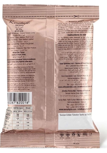 Kocatepe Kahve Kocatepe Türk Kahvesi 6 x 100 G