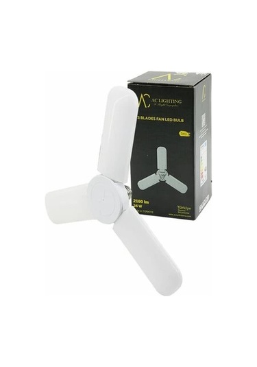 3 Kollu 30w 270w - E27 Beyaz Led Ampul 2400lm - 6500k - 15cmx 3 Kanat Sr-2430 5365 Çok Renkli