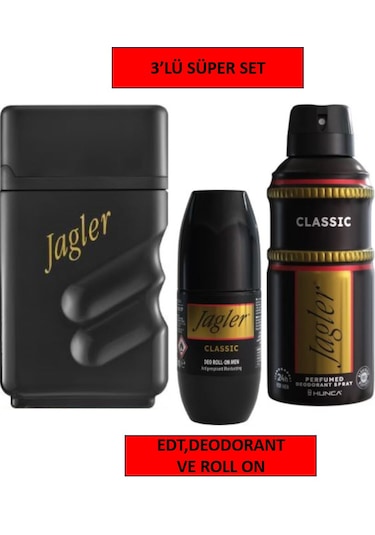 Jagler Classic Erkek Edt 90 Ml+ Erkek Deodorant 150 Ml+ Roll-on Erkek Fresh