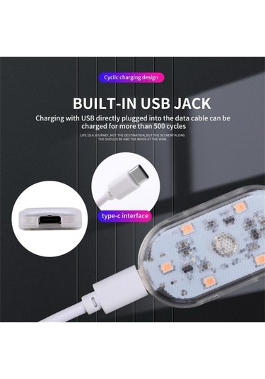 Led Atmosfer Işığı Usb Şarjlı, Araba Bagaj Torpido Aydınlatma