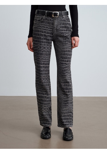 Dilvin 72095 %100 Pamuk Straight Jean-antrasit Antrasit