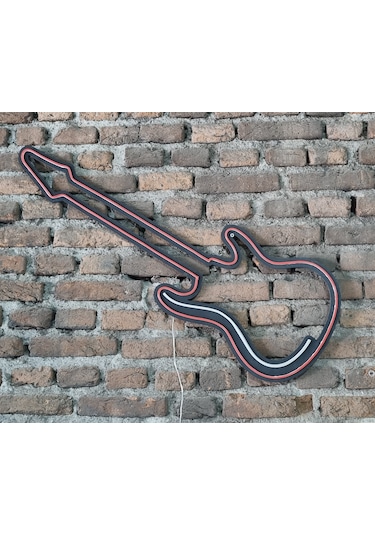 Gitar Neon Ledli Duvar Aydınlatması