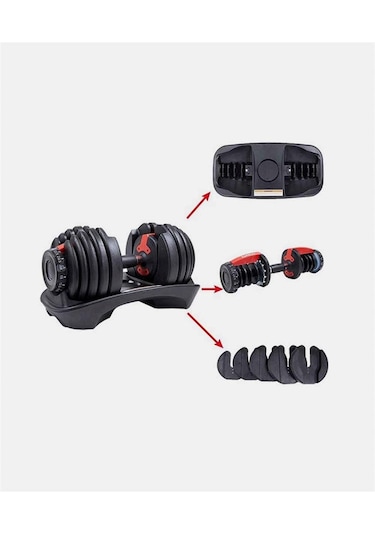 Ckspor 2 Adet 24 Kg Ayarlanabilir Mekanizmalı Dambıl Seti Çiftli