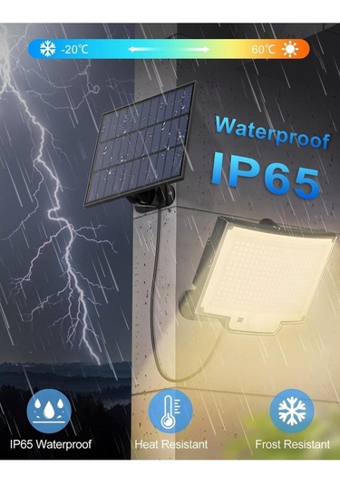 Greentech Güneş Enerjili, Hareket Sensörlü, 228 Boncuk Led Aydınlatma / Gt-sl33 228 Boncuk Led