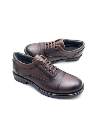 Umut Hakiki Deri Ortopedik Kışlık Erkek Ayakkabı (452308428) Kahverengi