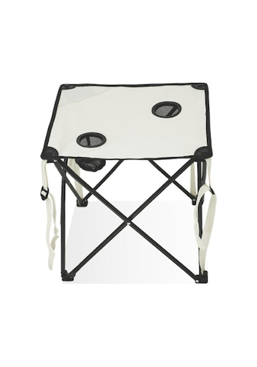 Dolıty Katlanabilir Kamp Masası Ağır Hizmet Tipi Çerçeve Beyaz Ve Siyah Çok Renkli