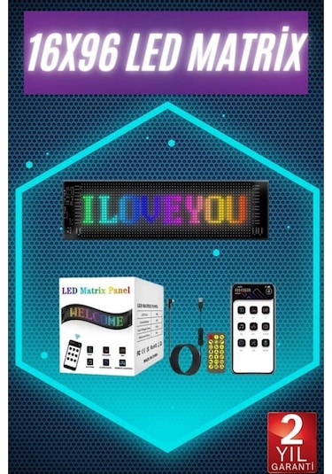 Digital Araba Yazısı Ekran Matrix En Büyük Boy Matrix Led Panel 19 96 Pıxel Çok Renkli
