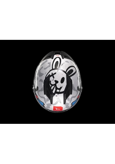 Mt Helmets Mt Stınger Yozu A7 Motosiklet Kaskı Mavi Beyaz