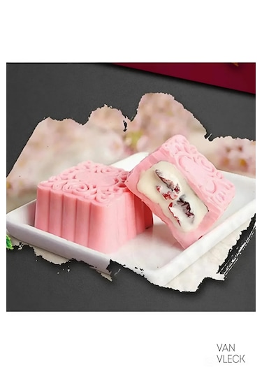 6 Lı Desenli Kare Kurabiye Kalıbı Hamur Kesici Aparatlı, Pasta Ve Kurabiye Şekillendirici Çok Renkli