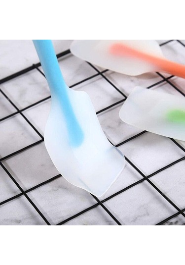 Turuncu Silikon Spatula Krem Pişirme Kazıyıcı Yapışmaz Pasta Spatula Isıya Dayanıklı Çerez Pasta Kazıyıcı Pişirme Mutfak Pasta Araçları