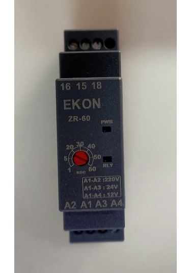 Ekon ZR 60 Zaman Rölesi Ray Tipi 1-60Sn