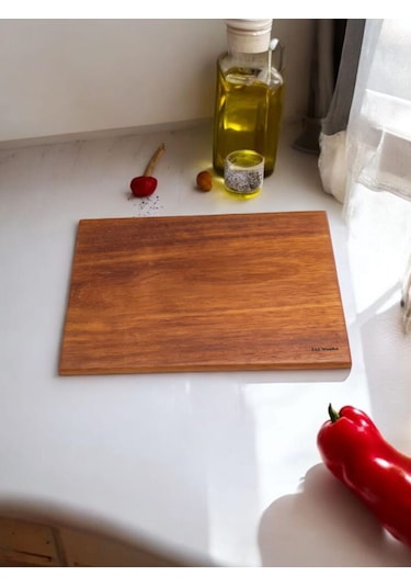 Eksiz Masif Doğal Ahşap Kesme Sunum Doğrama Tahtası