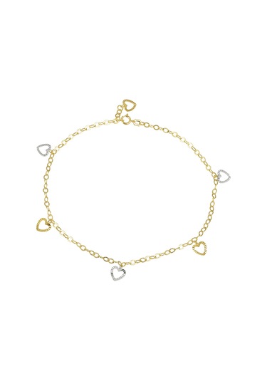 Altın Kalpli Pul Halhal As20038f21 Altınsepeti Sarı - Beyaz