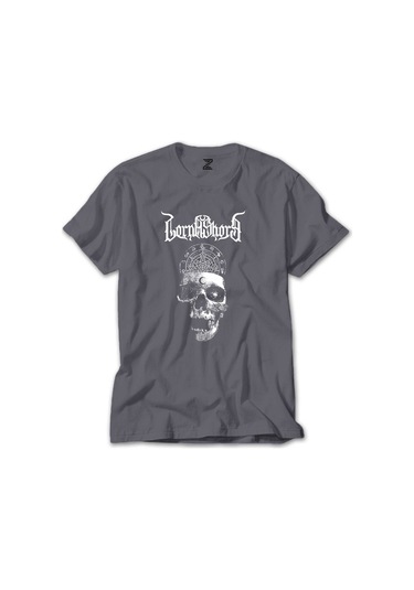 Lorna Shore Skull Gri Tişört Gri