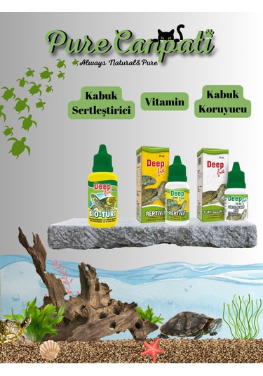 Purecanpati Kaplumbağa Bakım Seti Vitamin Kabuk Sertleştirici ve Vitamin