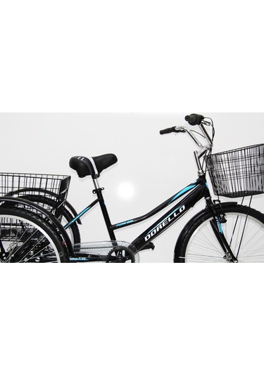 Dorello Cargo Bisikleti 3 Tekerlekli Bisiklet Siyah - Mavi