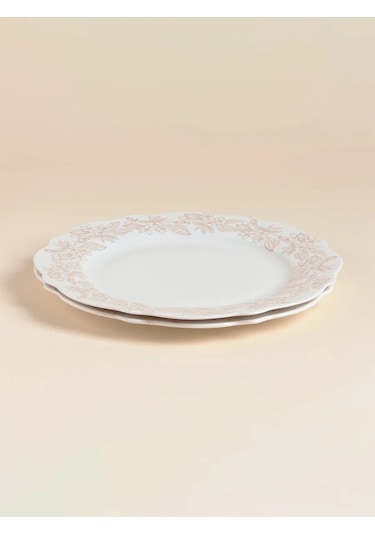 Sl Home 2 Adet Servis Tabağı Seti, Çap 27,5 Cm, Porselen 304763365 Beyaz