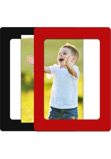 Kırmızı Kullanışlı Fotoğraf Duvar Etiketi Manyetik Süreç Bükülme Serbestçe Dekoratif 10ınch Dual Layer